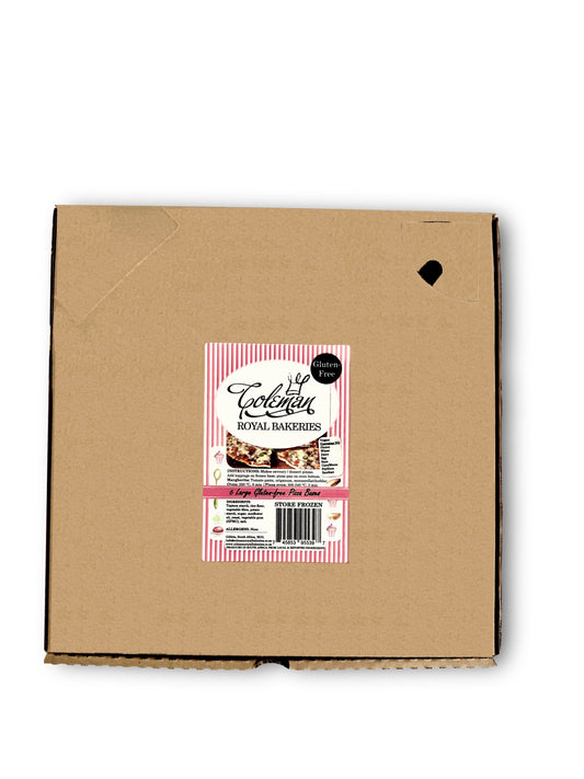 6 Large Frozen Gluten - free Pizza Bases - Coleman Royal Bakeries