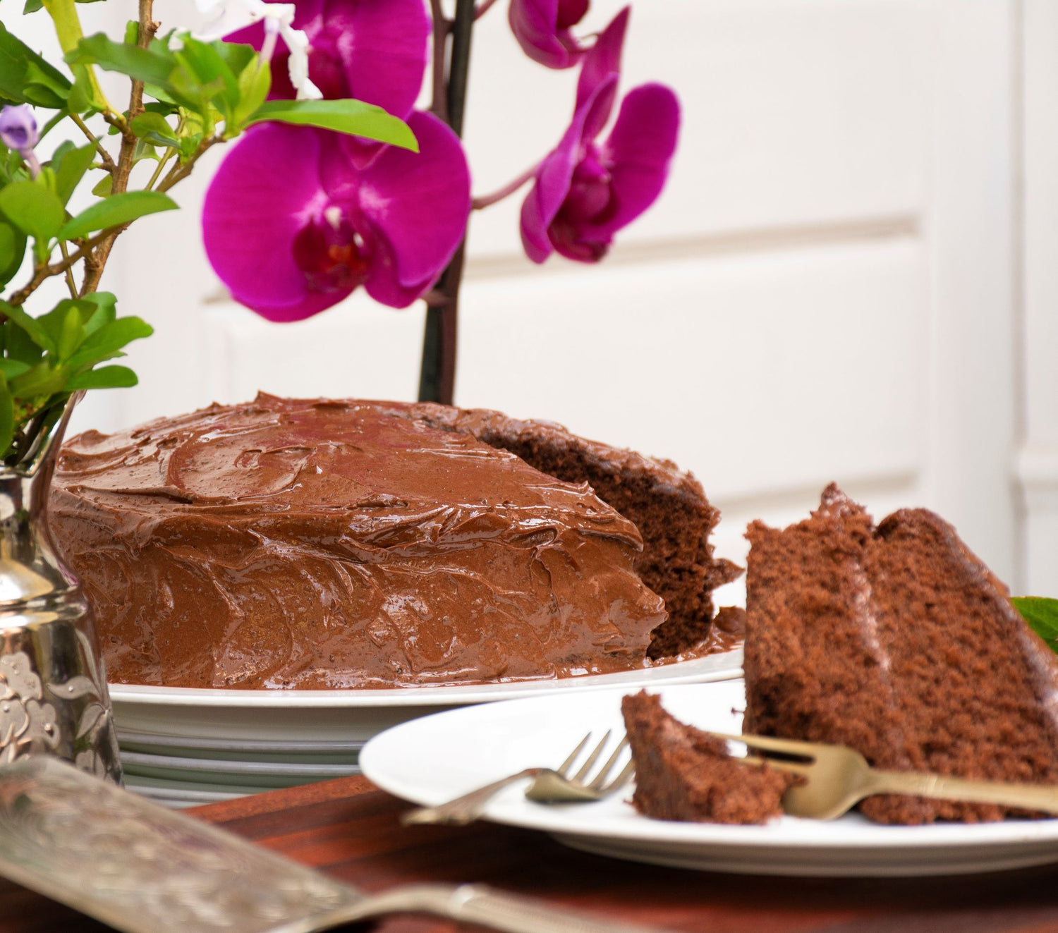 Coleman Royal Bakeries: Belgian Chocolate Cake. Makes two layers. Gluten-free (certified).